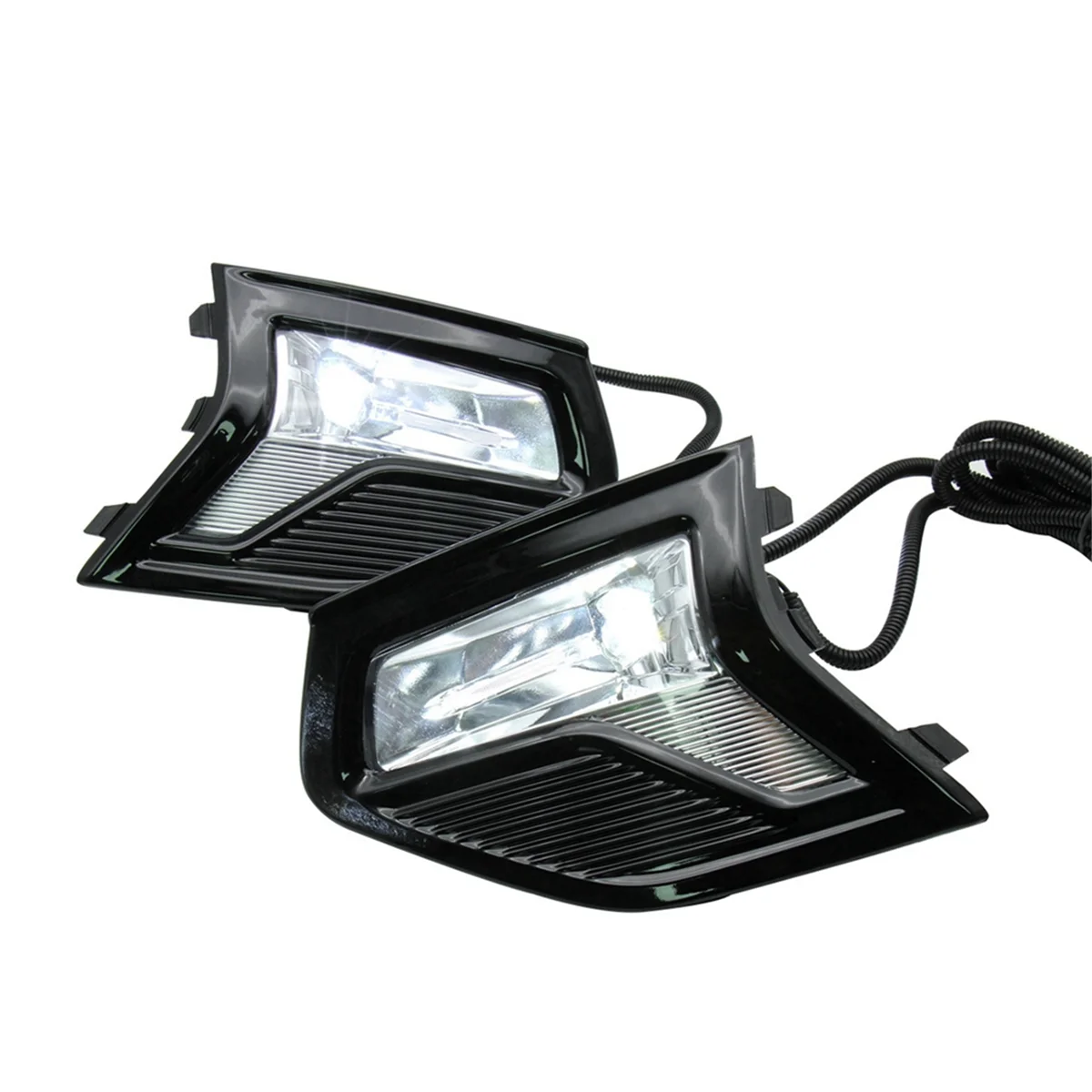 12V LED Fog Lamps for Mondeo Daytime Running Light DRL Front Fog Lamps Covers Frame W/Wire