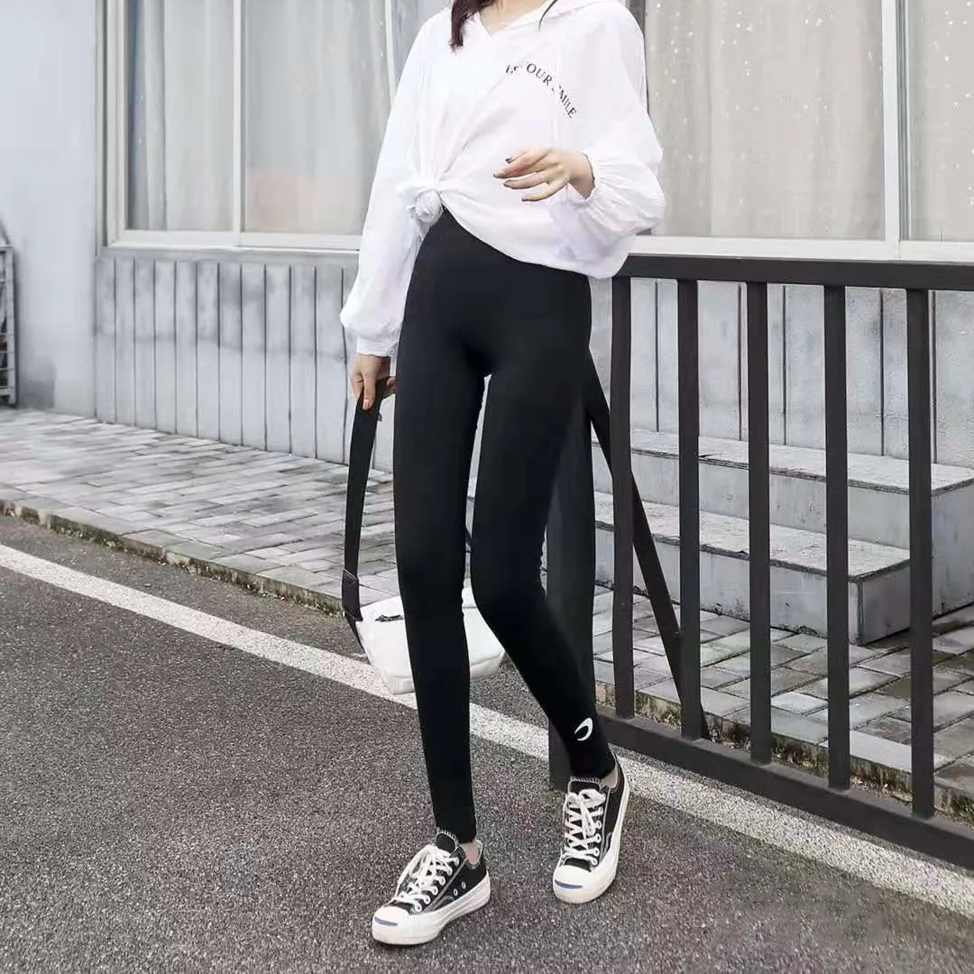 

2022 Autumn Leggings Cropped Small Feet Cool Sports Style Ulzzang Pants High Waist Appears Thin Free Shipping