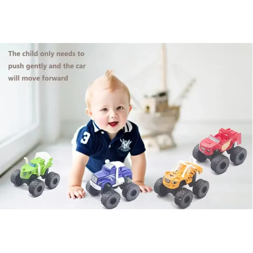 Flame and Monster Crusher Truck Toy - Blaze-Inspired Birthday Gift