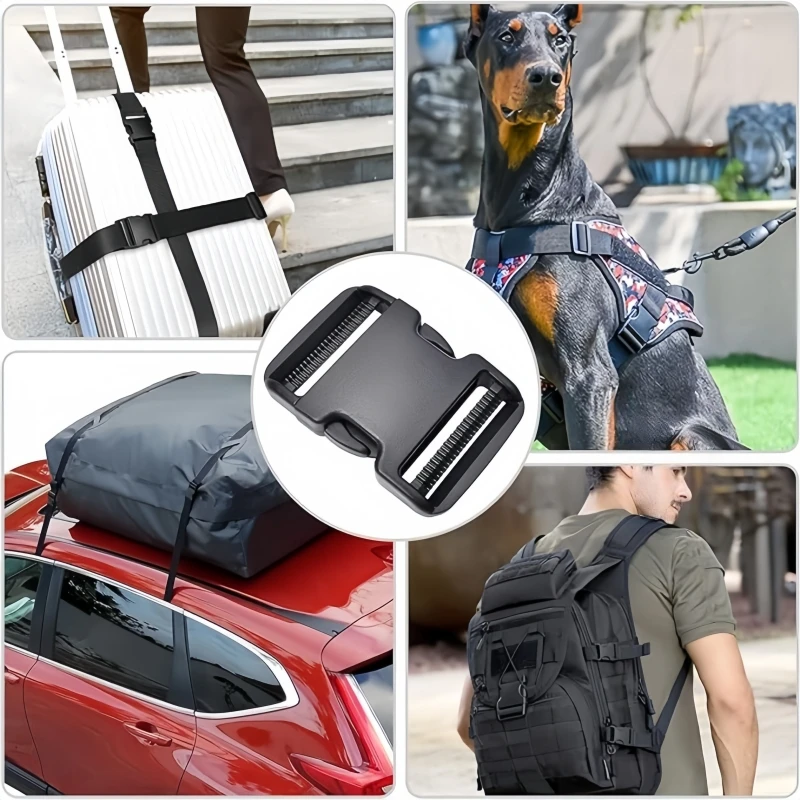 Plastic Side Release Buckle Belt Buckle for DIY Webbing Straps Paracord Bracelet Bag Clothing Accessories Pet Collar 10Pcs