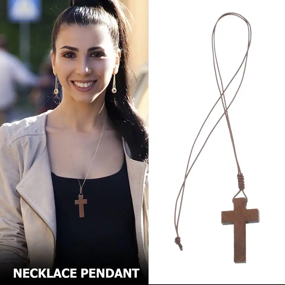 Rosario Di Corda Con Una Croce TAU Di Legno - Rosari Di Corda Colore - Foto 4