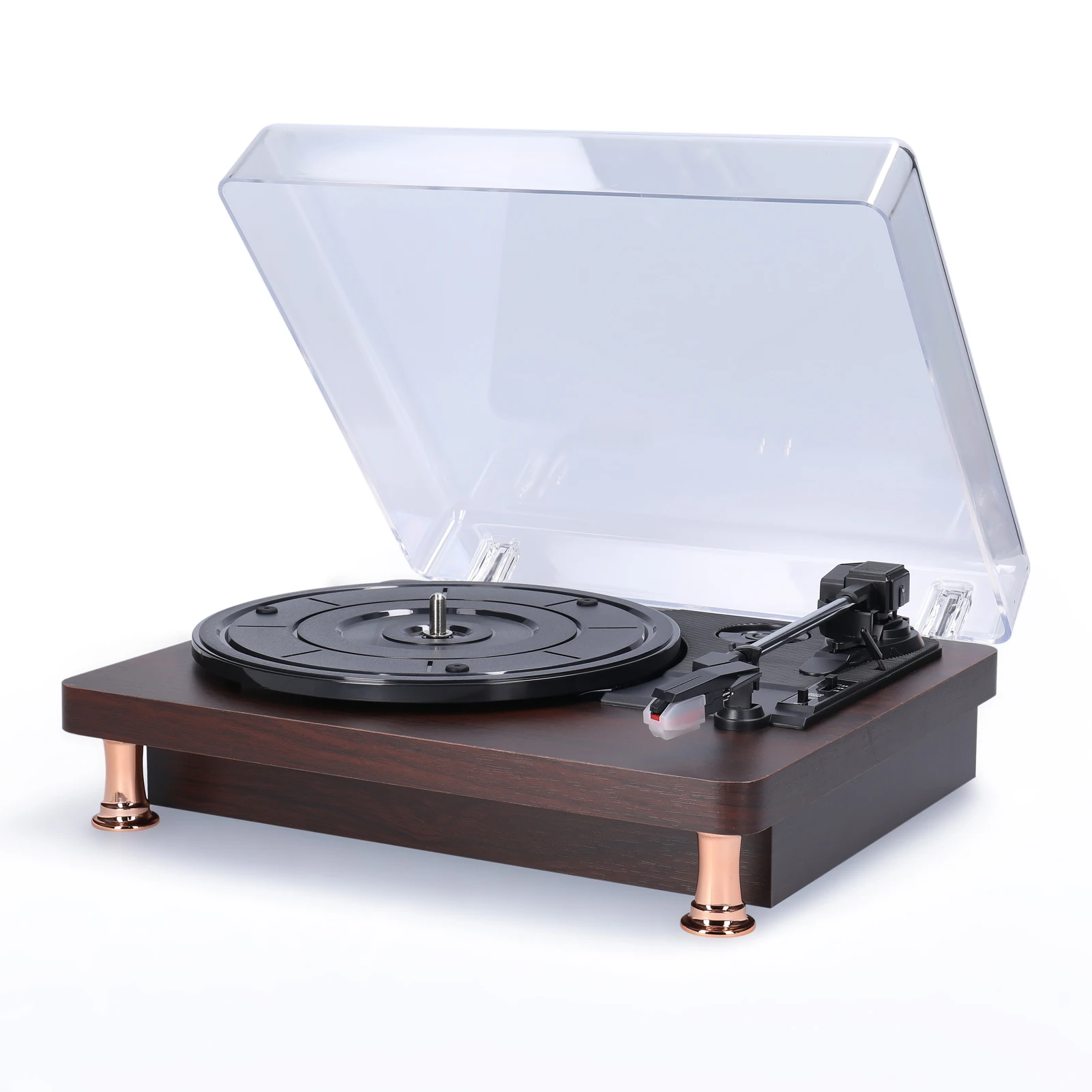 Retro Vinyl Record Player Newest Record Player with Dustproof Cover 33/45/78RPM Classic Nostalgic Style Hot Sale