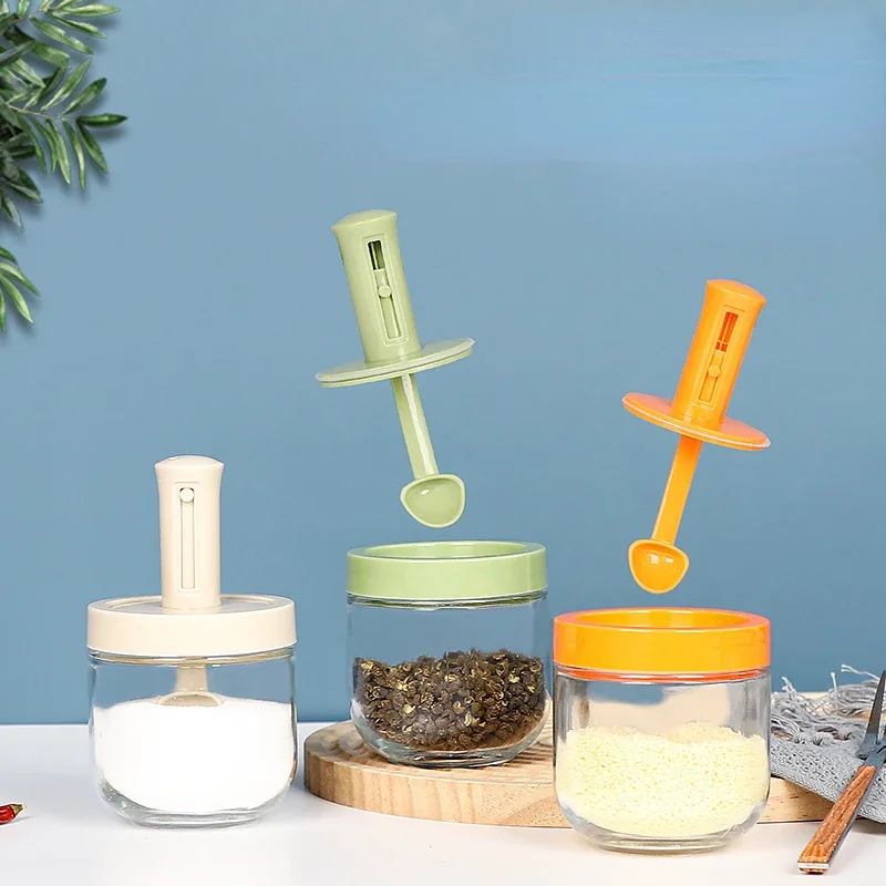 Full Set of Expandable Glass Seasoning Cans Sealed and Moisture-proof Combination Integrated Household Seasoning Bottles