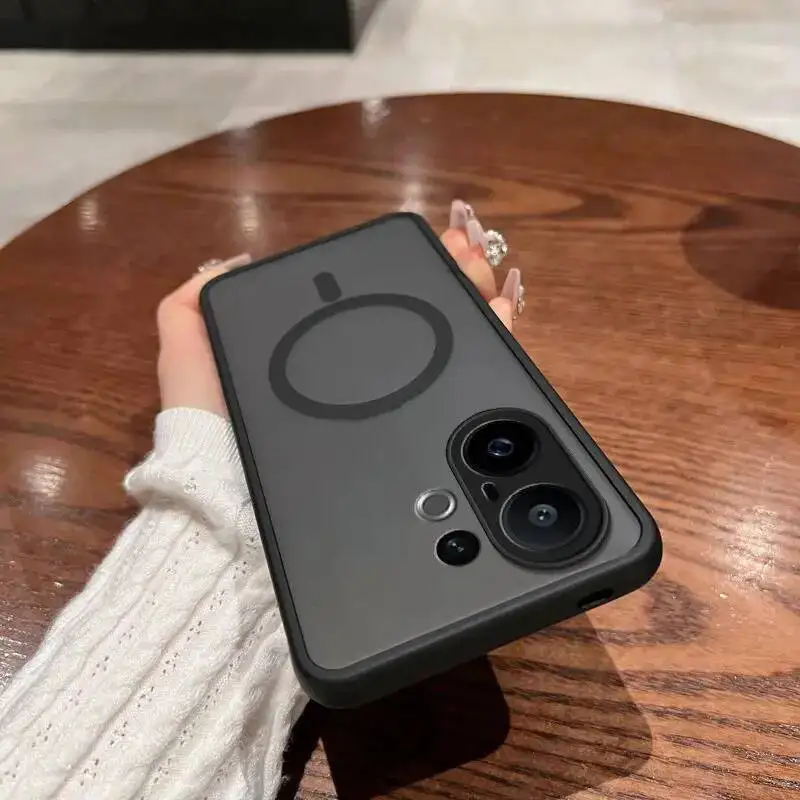 Luxury Transparent Magnetic Matte Protective Case, Shockproof