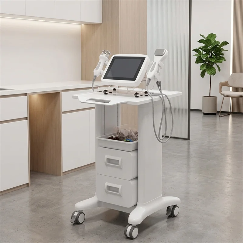 Carrello Professionale da Salone Multifunzionale, Carrello Porta Utensili per Estetista, Organizzatore Mobile con Ruote, Carrello di Alta Gamma su Ruote per
