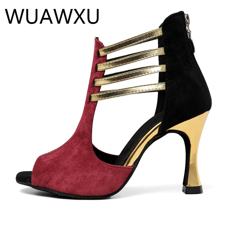 Natasha Black Dance Shoes Latin Dance Shoes Sexy Dance Boots Adult Walking Show Dance Shoes