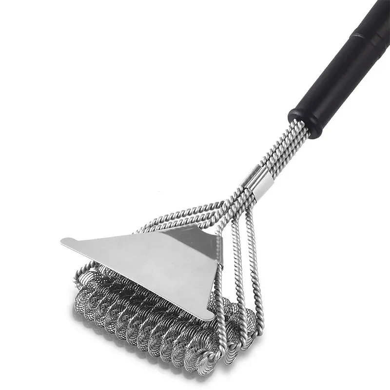 Safe Grill Brush-Bristle Free BBQ Grill Brush-Rust Resistant Stainless Steel Barbecue Cleaner Great Grilling Accessories
