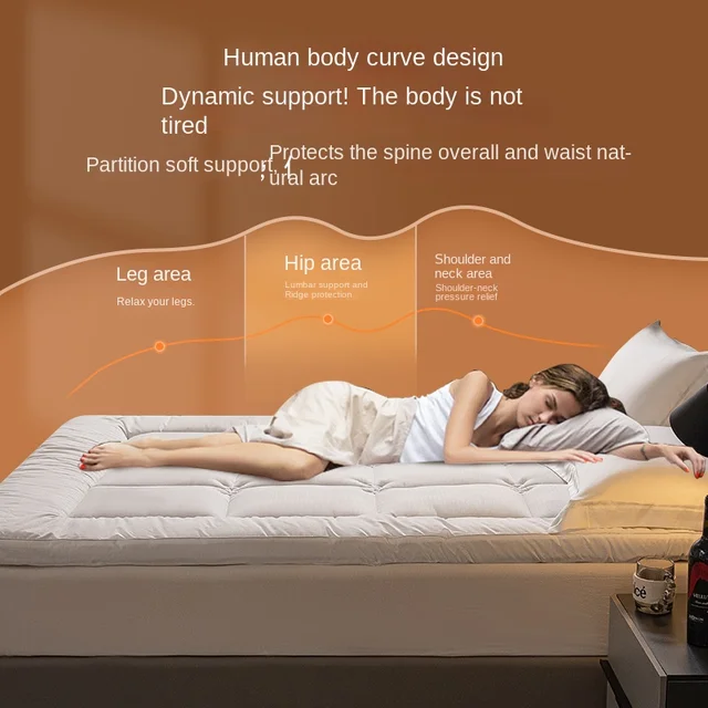 1Pc Hotel Style Mattress Soft Cushion Home Bedroom Tatami Mat Mattress Thickeneded Sleeping Pad Single Double Bed Mattress Vrzone 3