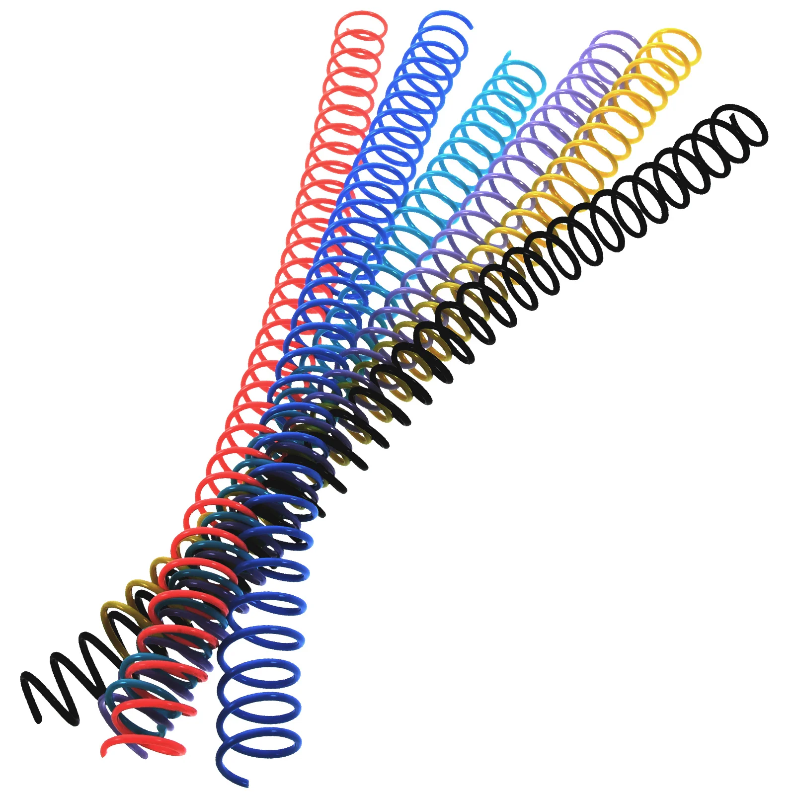 6Pcs Plastic Spiral Binding Coils Colorful Binding Spirals Spines Binder Combs Spines Book Kits Report Notebook Binding Kit
