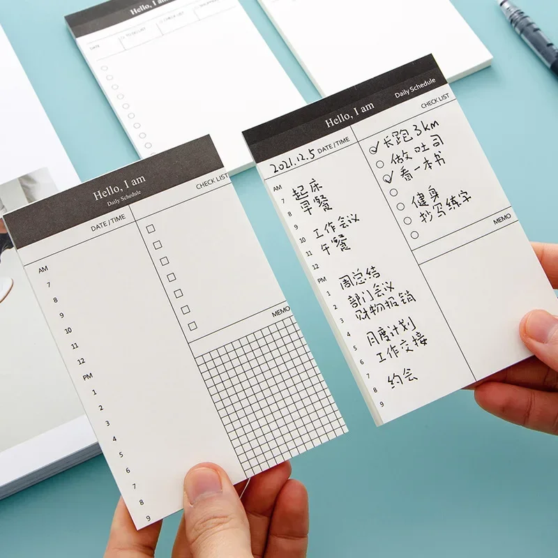 Enhanced Productivity Daily Planner Notepad - 50 Sheets for Optimal Time Management and Organization