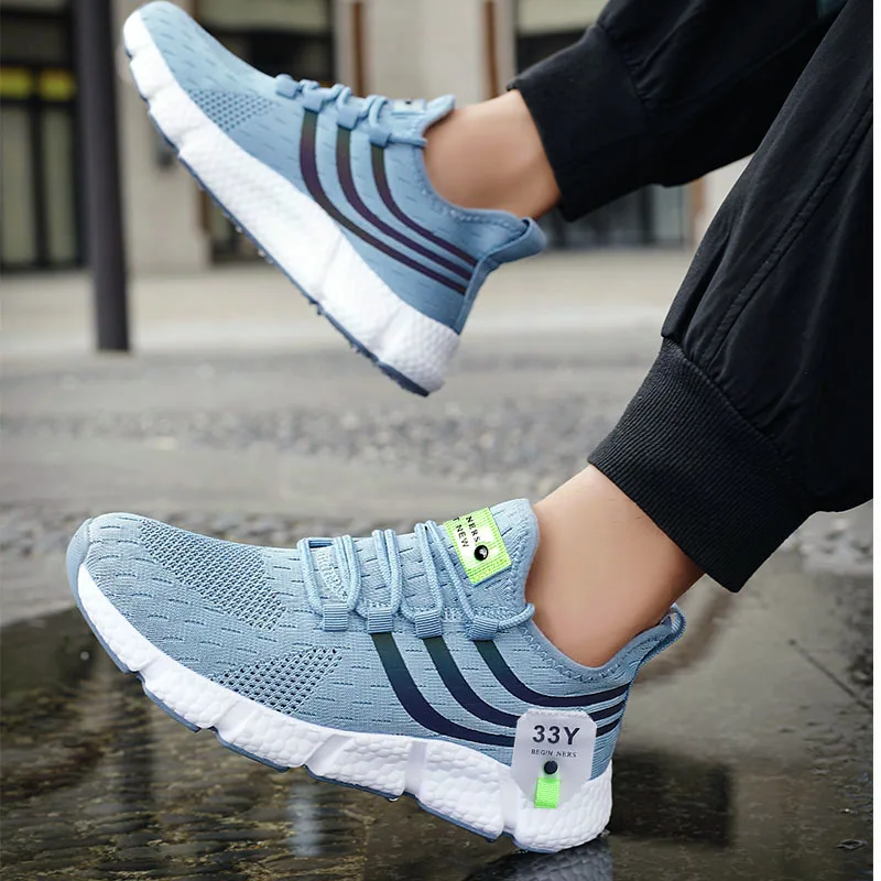Männer Casual Sport Schuhe Atmungsaktive Leichte Turnschuhe Outdoor Mesh Schwarz Laufschuhe Athletisch Jogging Tenis Wanderschuhe – Detail 4