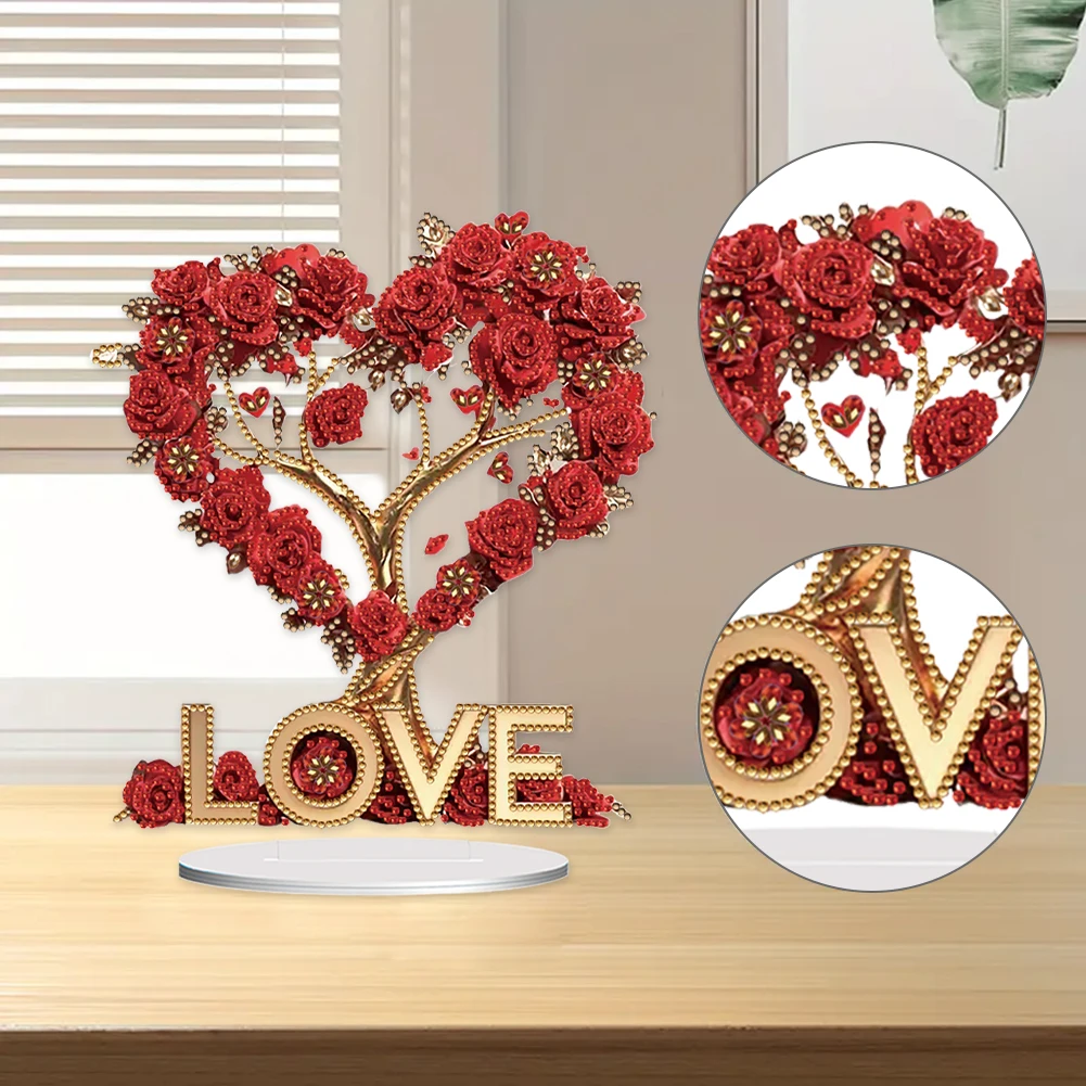 Animal Special Shaped Diamond Painting Tabletop Ornaments Kit 5D DIY Diamond Art Tabletop Decorations for Home Office Decor