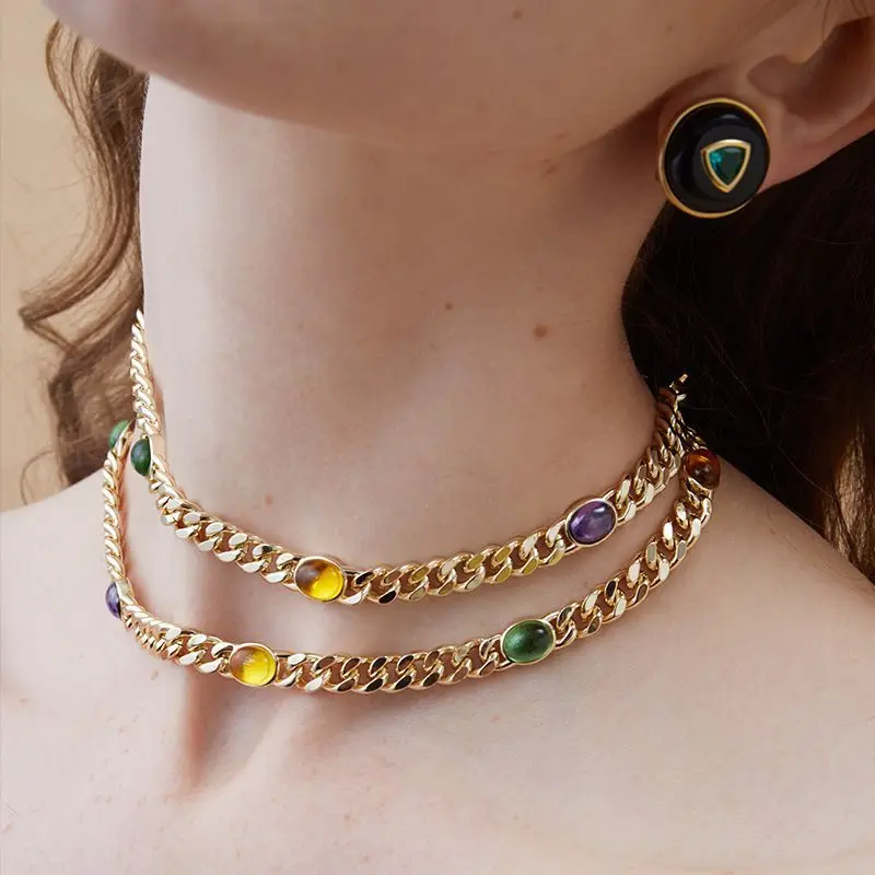 

Original niche design candy series autumn and winter crystal necklace