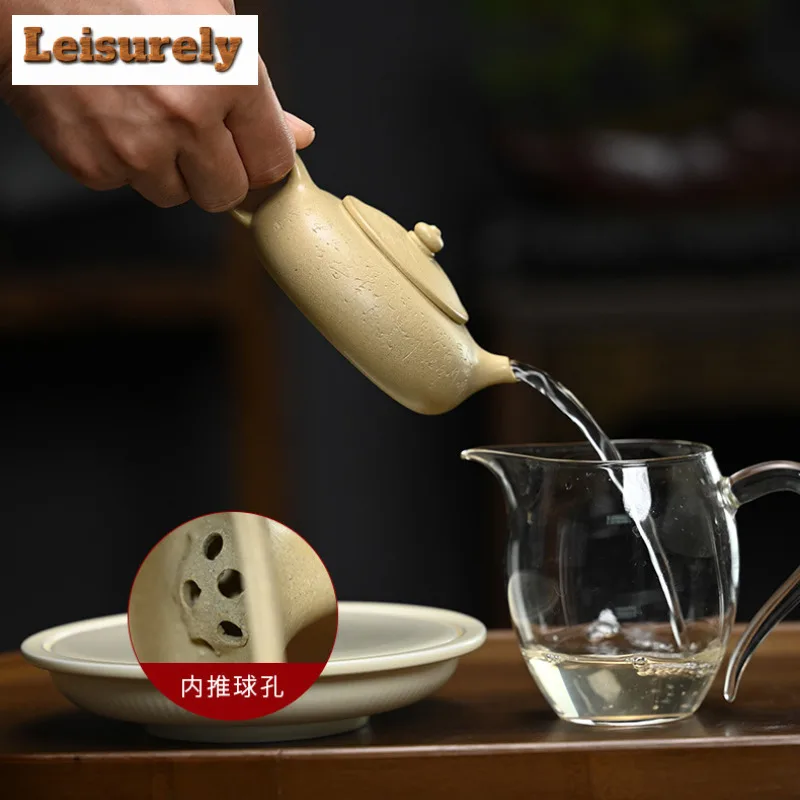 170ml Ancient Yixing Purple Clay Teapots Famous Artists Handmade Han Jiang Pot Raw Ore Motoyama Green Mud Kettle Zisha Tea Set