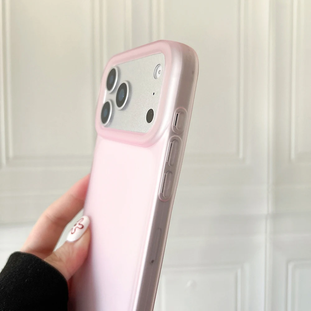 Luxury Transparent Candy Color Case For iPhone Air 17 16 15 14 13 12 Pro Max Plus 16E Clear Matte Silicone Soft Cover Shell 16+ 6