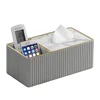 Tissue Box, Living Room Paper Drawer, Desktop Multifunctional Remote Control Storage Box 5