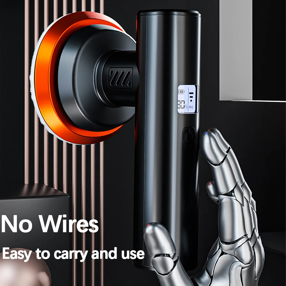 Wireless Handheld Electric Grinder Polisher Portable Mini Car Polisher Micro Rotary Sponge Wool Disc Rechargeable Car Polisher