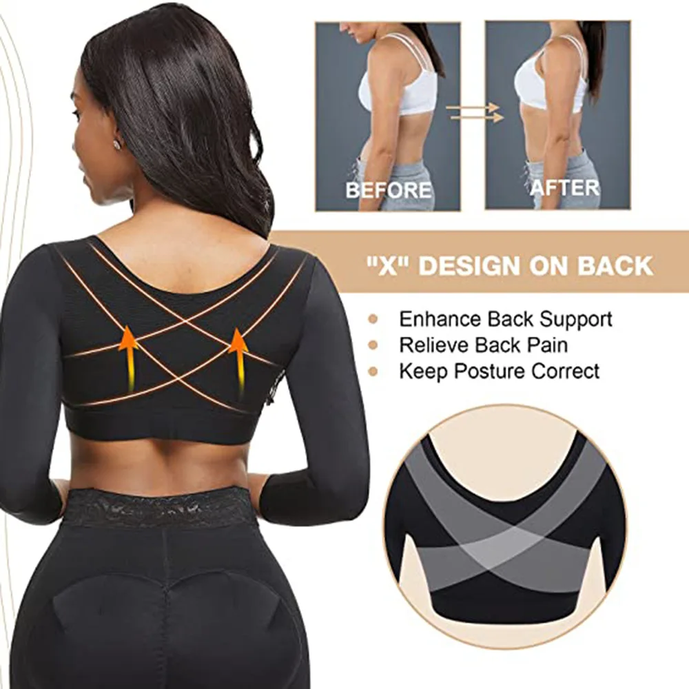 Shaper Women Seamless Sports Bra Arm Chest Lifter Corrective Underwear Slimming Shapewear Body Slimmer Modeling Tops Corset 5XL