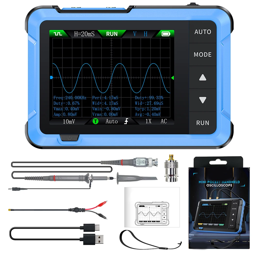2.8 inch Display Efficient DSO510 Digital Oscilloscope with Multi Function Signal Generator for Electrical Testing and Analysis digital oscilloscope