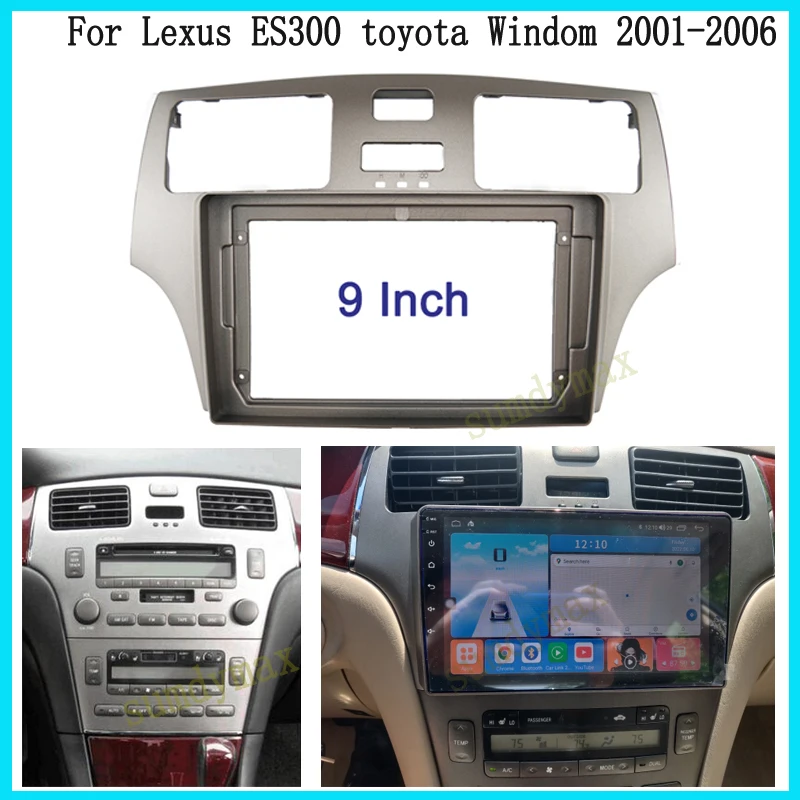 

Рамка для DVD-проигрывателя, экран 9 дюймов, для Toyota Windom Lexus ES300, 2din