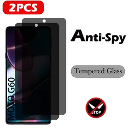 Premium 2PC Privacy Anti - Spy Screen Protector Glass Film for MOTO G22 (ANTI SPY)