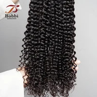 Extensions de cheveux 100% humains pour tressage, lot de 1, caution Curly Black, Indian Remy, Boho Braiding, Bobbi 4