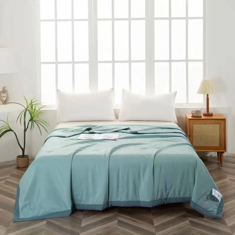 NaturalBambooFiberQuiltSummerBlanketCoolingAntibacterialSingle