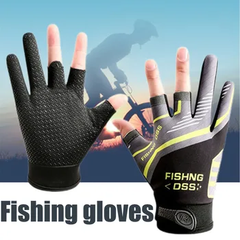 Fishing Glove Outdoor Hand Gloves Mittens for Fishing Fingers Fingerless Biker Items Finger Cycling Apparel Sports Entertainment