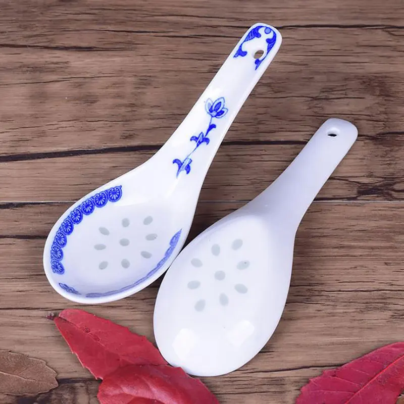Soup Spoon 1PC Porcelain Ceramics Chinese Style Blue And White for Kitchen Tableware for soup spoon,porcelain spoon