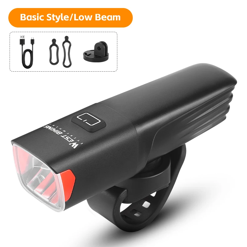 Set Luci LED Bici Regolabile Impermeabile IPX65 Faro e Fanale Posteriore 15 Moda