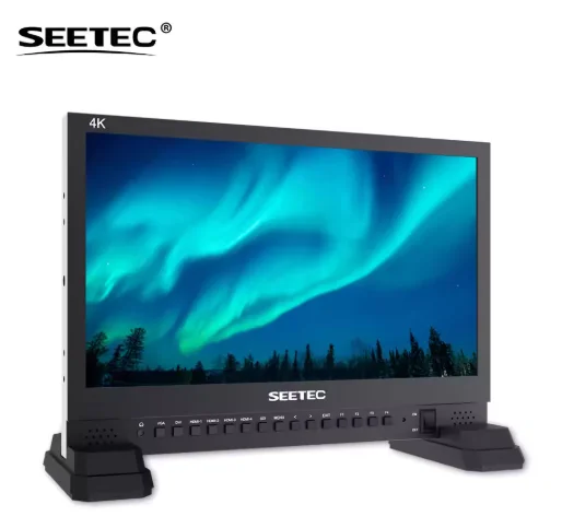Seetec 4K156-9HSD-384 15.6 Inch IPS UHD 3840x2160 4K Broadcast Monitor with 3G-SDI HDMIx4 Quad Split Display Director Monitor