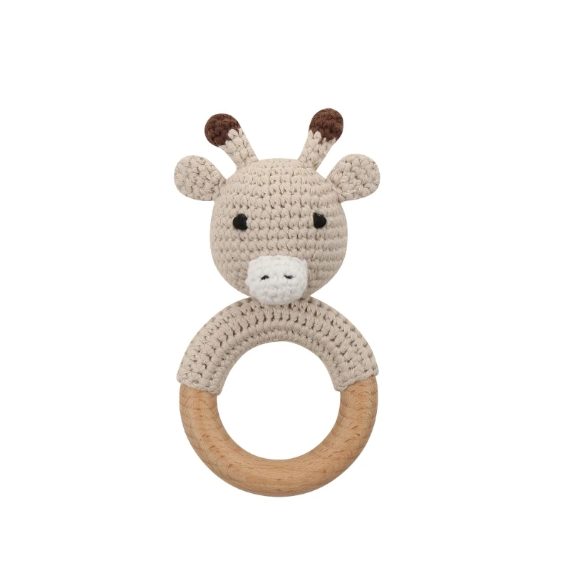

Pacifier Clip Baby Teether Rings Crochet Baby Shower Gift for Infant Baby