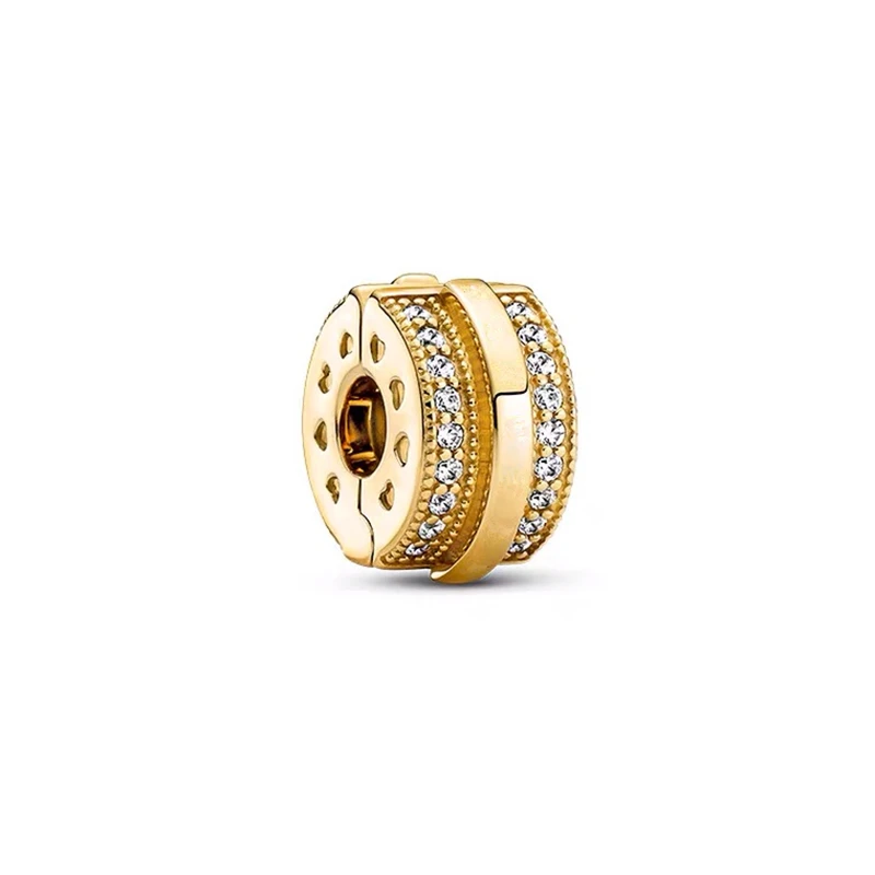 Golden Clip Safety Chain Spacer Series Fit 925 Sterling Silver Bracelet Charm Bead DIY Women Jewelry