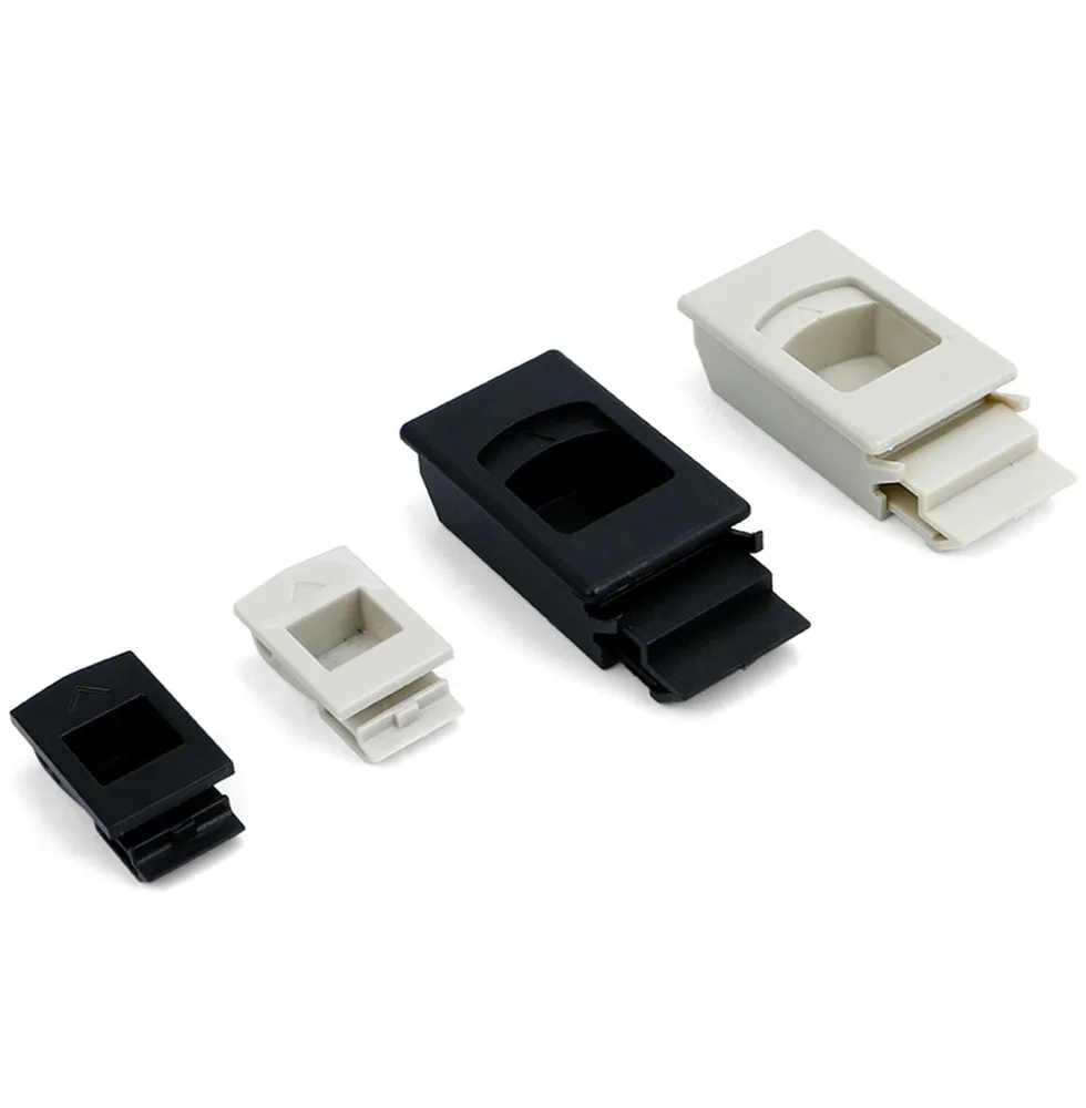 DK725-3B cabinet side door buckle MS735 press spring concealed handle ABS nylon pp plastic movable door buckle