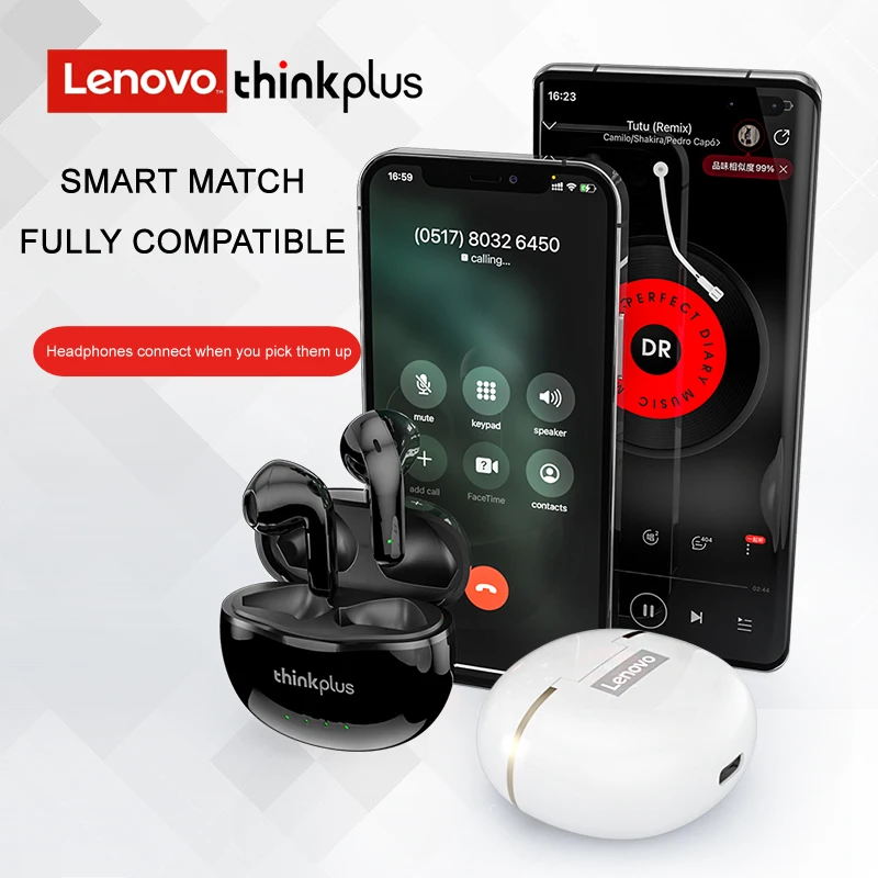 Choice Lenovo X16 Tws Wireless Earphones Bluetooth Hd Call Noise Reduction Earbuds Waterproof Sports Headset Pro 6 Low Latency, Alina Gadgets