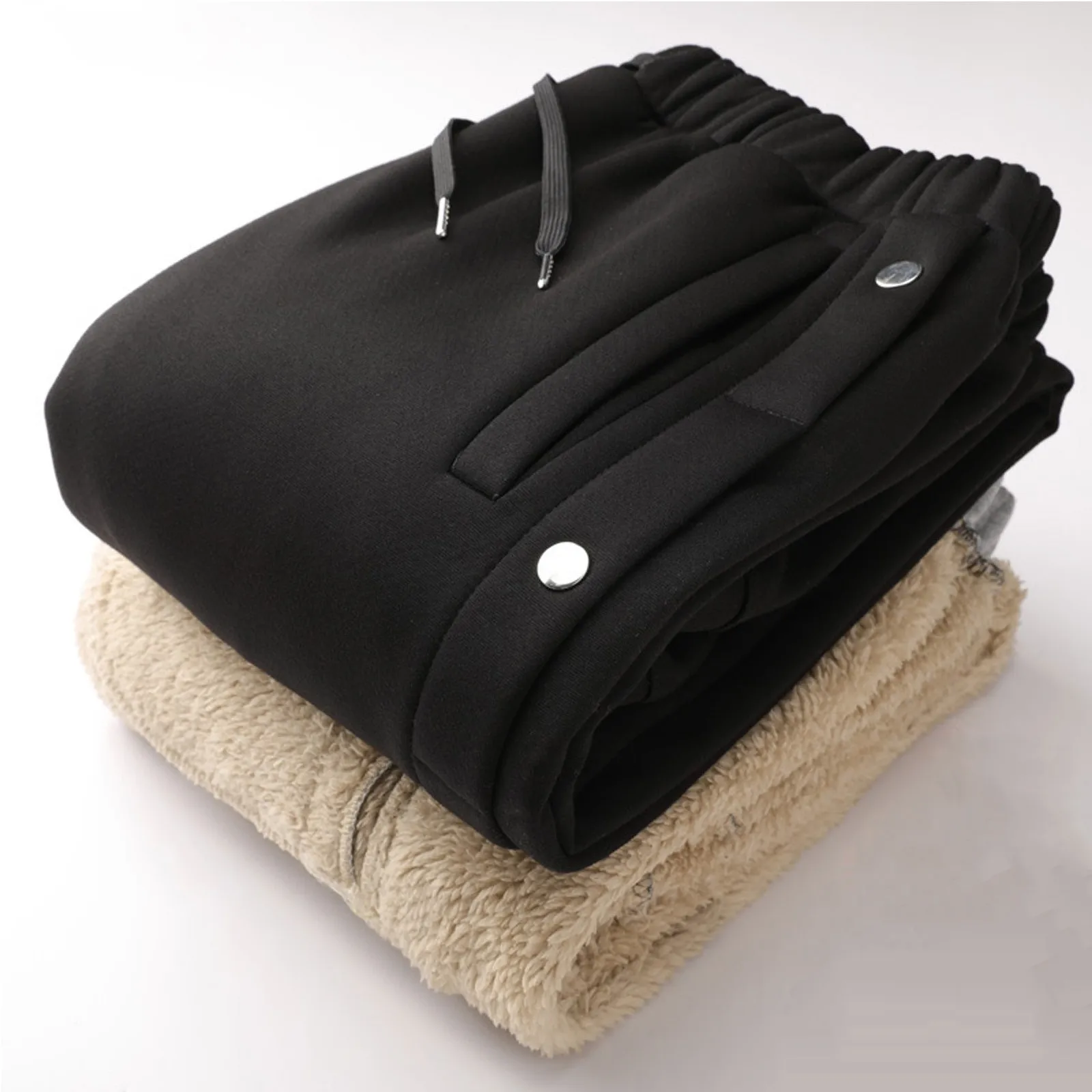 

Теплые флисовые мужские брюки для бега, зимние утепленные спортивные мужские повседневные брюки Y2k, одежда с карманами, брюки, уличная одежда