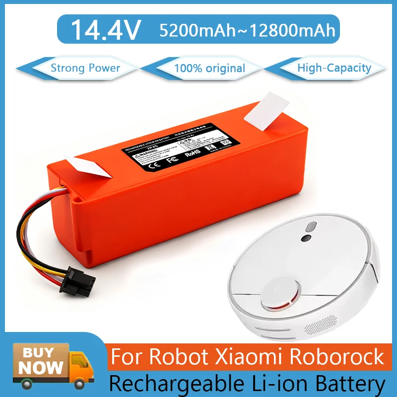 14.4V Li-ion Battery for Mi Home Sweeping Robot Mijia 1st Generation 2800~9800mAh 1S Stone S50 S51 S55 T6 C10