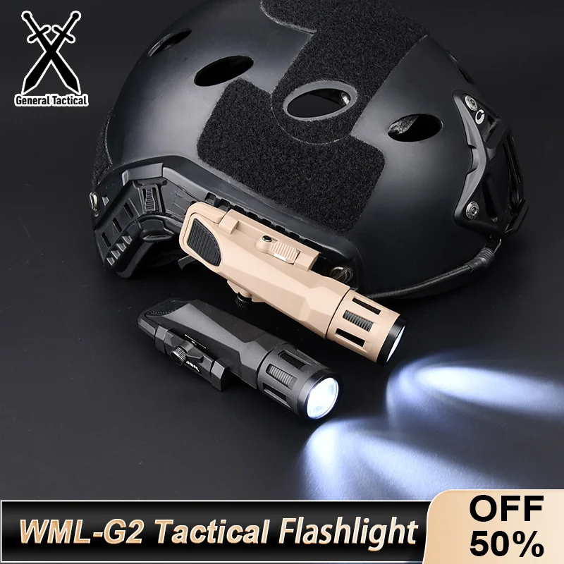 

WML X GEN2 LED Strobe Weaponlight Tactical Airsoft Flashlight Helmet Light 3 Levels Adjustment Outdoor Lighting Accessories X300