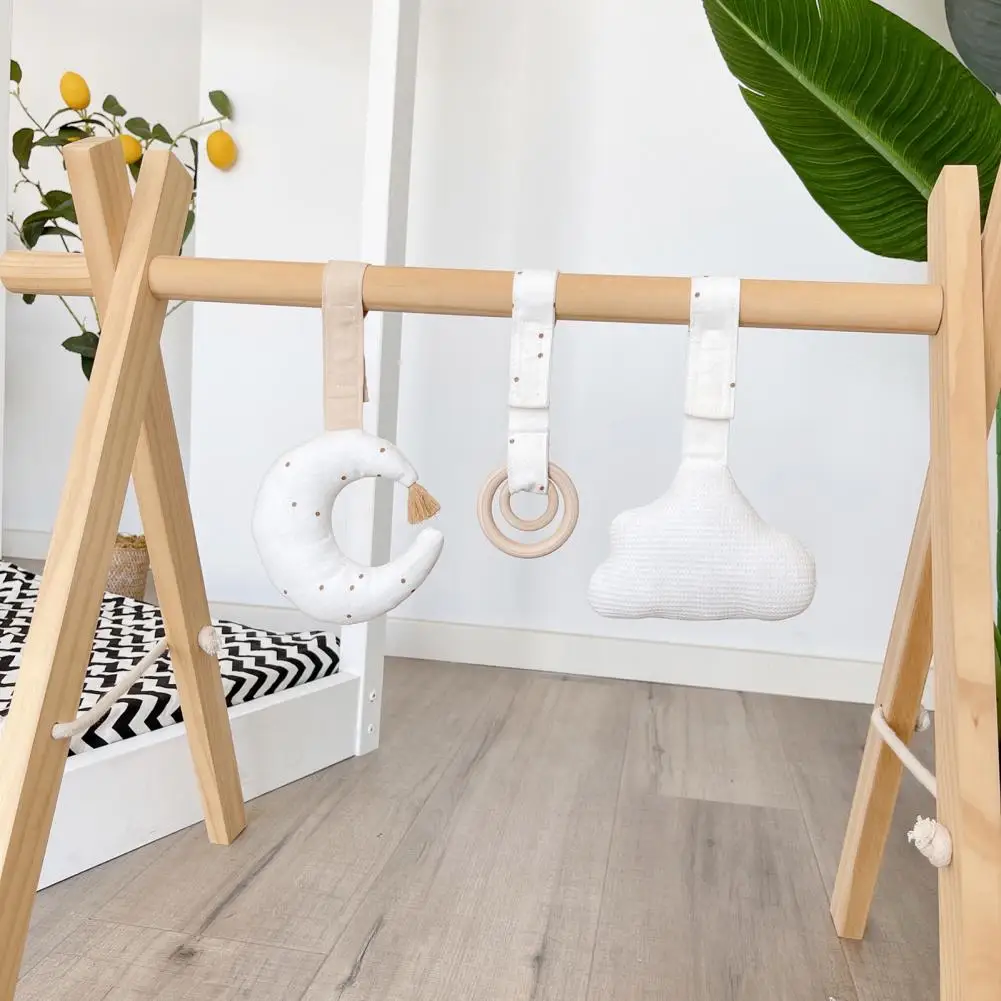 3Pcs/Set Baby Gym Play Hanging Toys Cartoon Avocado Cloud Rattle Teether Newborn Mobile Crib Stroller Educational Toy