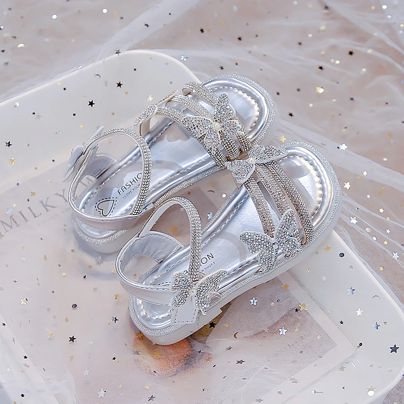 Girls Sparkly Sandals for Summer Beach Party
