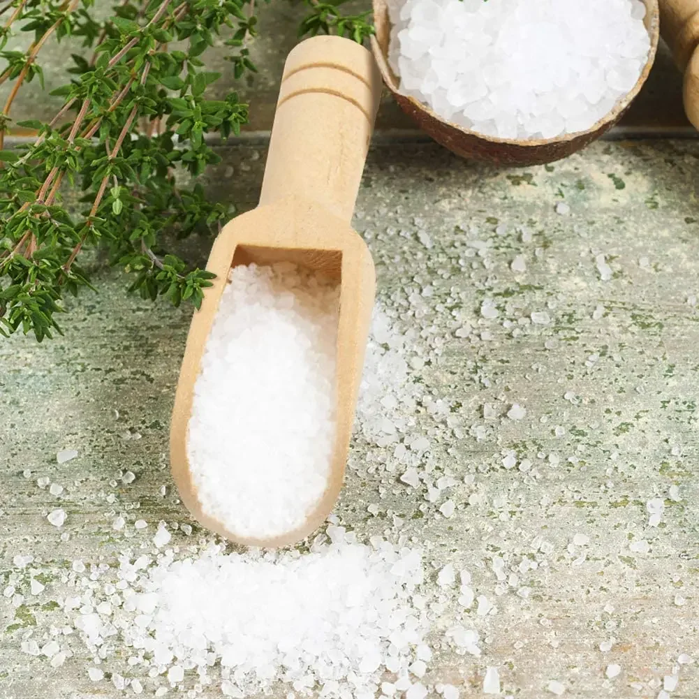 5pcs Mini Wooden Scoops Small Bath Salt Spoon Candy Spoon Washing Powder for Spices Laundry Detergent Tea Coffee Beans