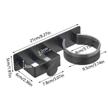 ผู้ถือเครื่องเป่าผมติดผนังห้องน้ําผม Straightener ผู้ถือผมเครื่องมือ Organizer กาวผู้ถือ Blower ห้องน้ํา 7