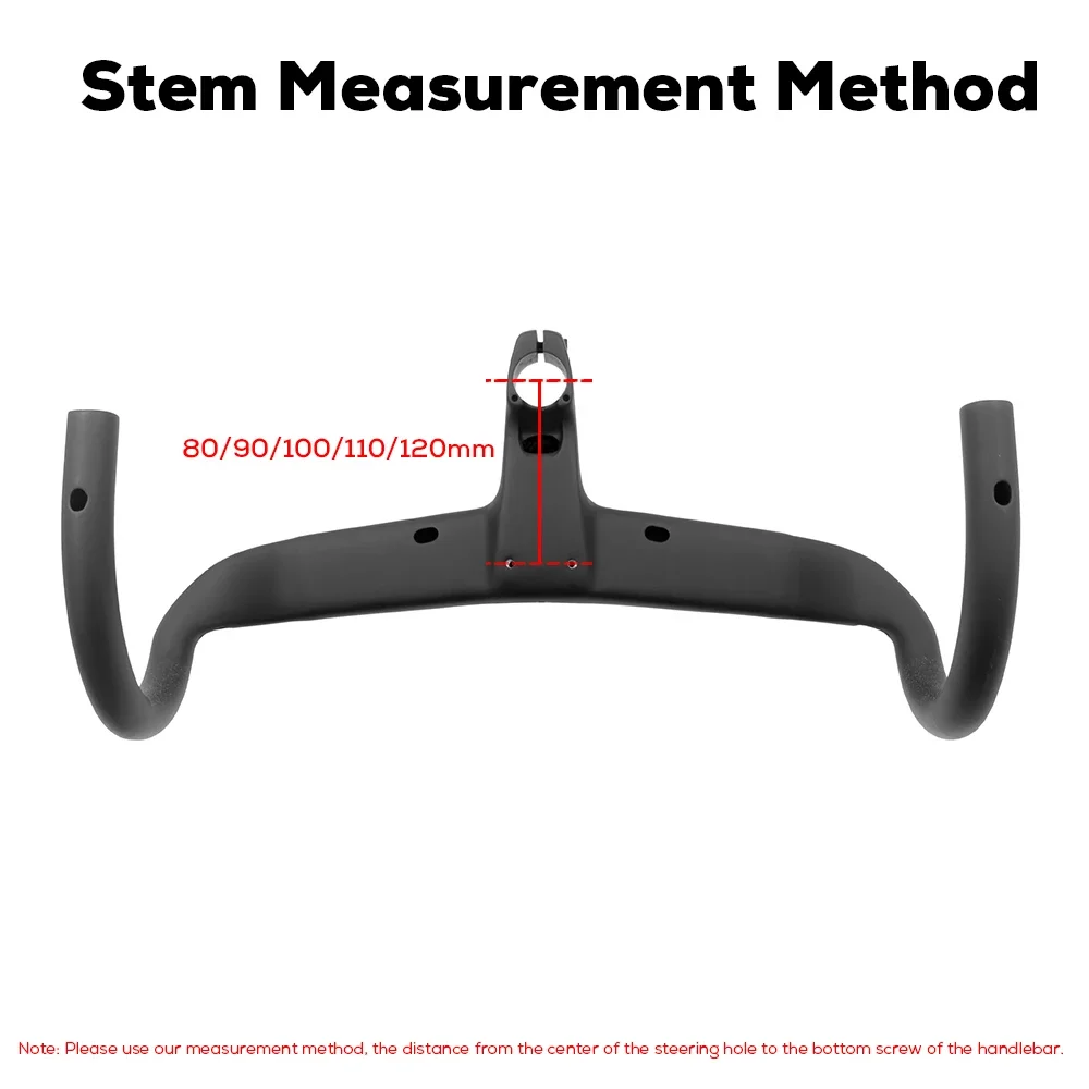 no logo Carbon Cockpit Full Internal cable Bike Cockpit Road Bicycle Handlebar Di2 Integrated Handlebar 360mm Cockpit With Mount