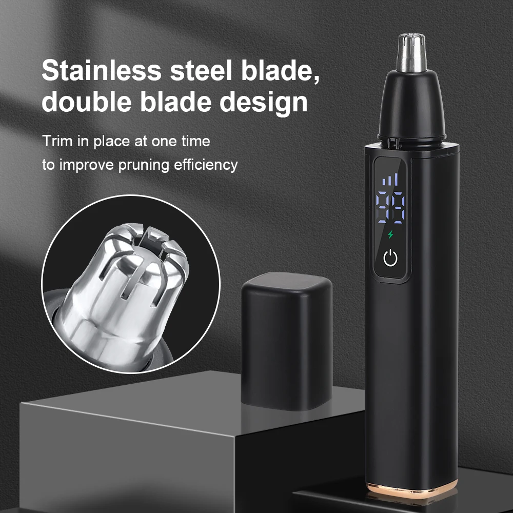 Black Electric Nose Hair Trimmer For Men And Women Available With Low Noise High Torque High Speed Motor Washable Nasal Hair 5