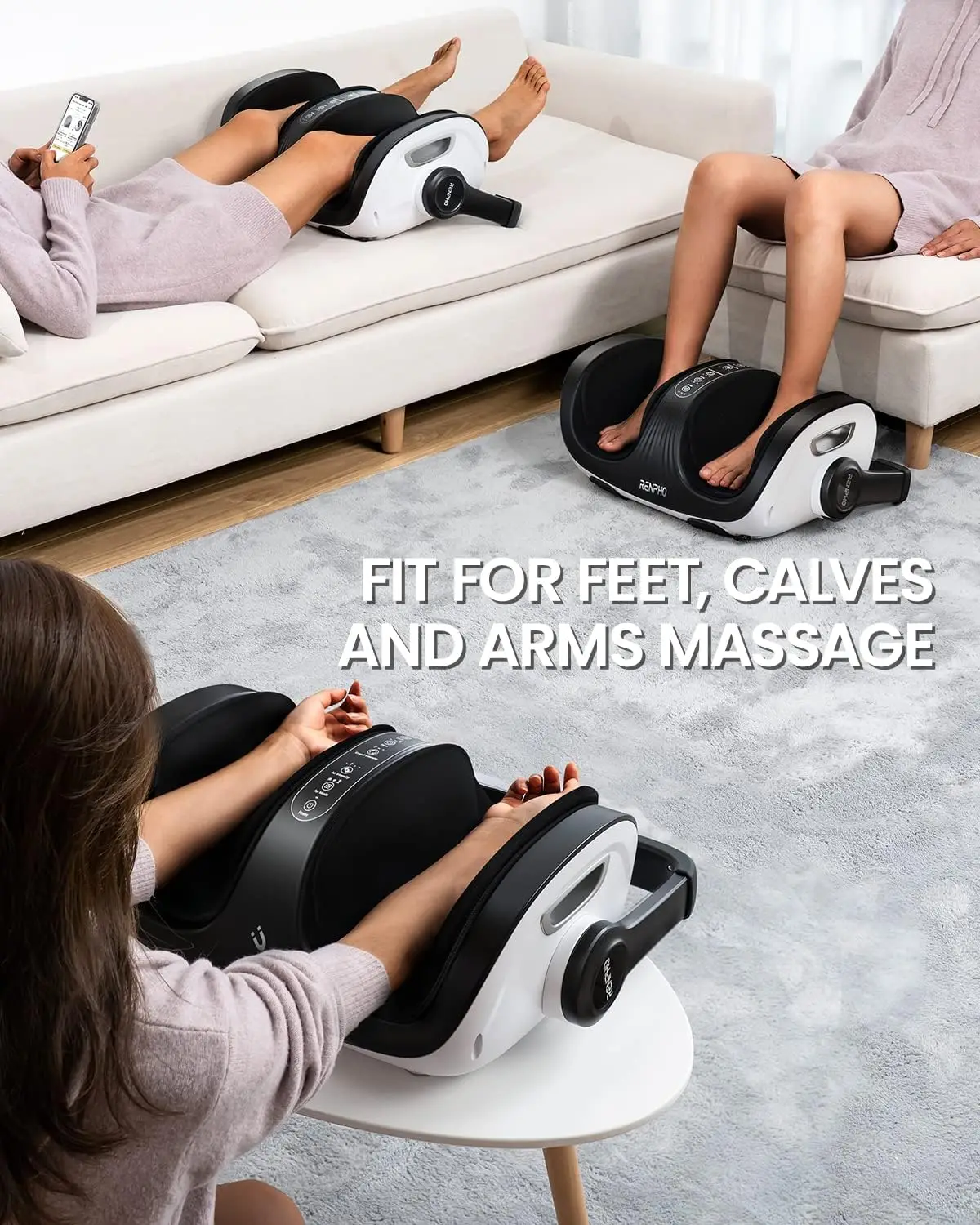 with Heat,  and Calf  for Athletes  Care, Deep Kneading  Massage for Feet/Ankle/Calf/Le 3