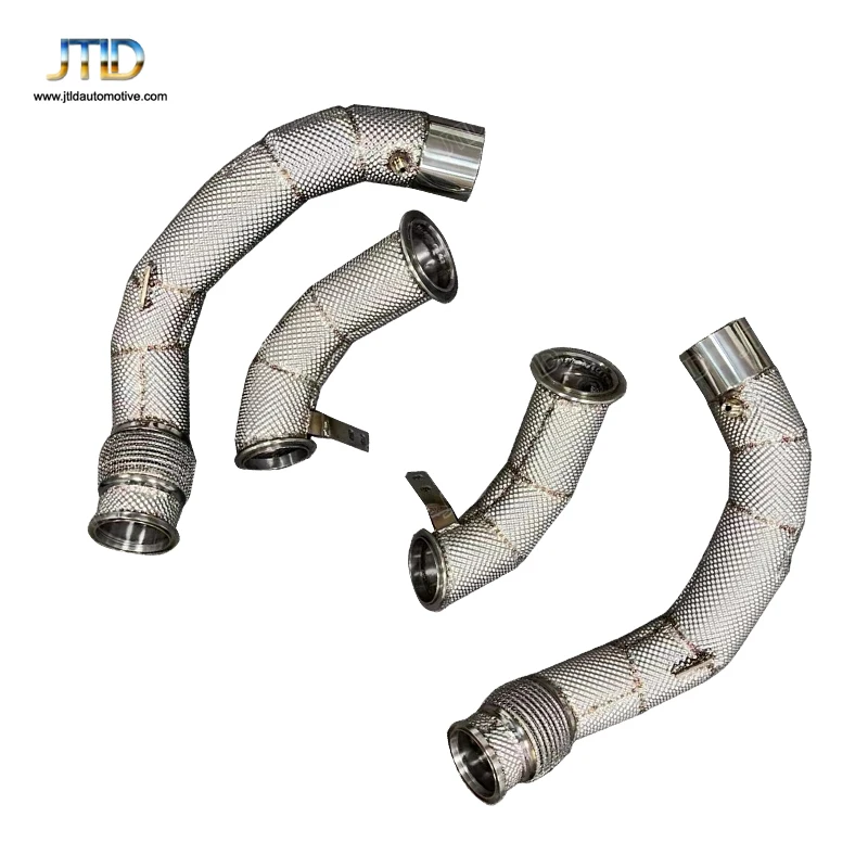 Downpipe Decat Con Scudo Termico Ad Alto Flusso Per Tubi Donw Catless Di Scarico Bmw F90 M5 Opf