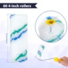 61Pcs Mini Paint Roller Covers Kit Reusable Small Paint Rollers Polyester Paint Roller Brush for Wall Desk Cabinets Painting 4