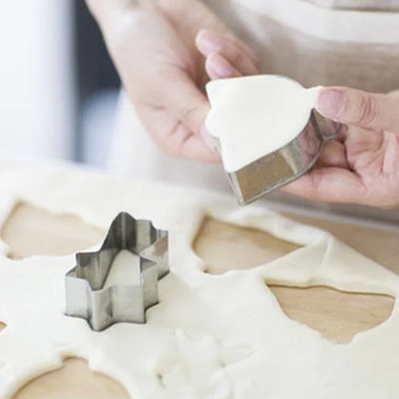 1pcs Christmas Snowflake Shape Cookies Cutter Vegetable Biscuit Large Mold Tools Baking Pastry Tools Stainless Steel Bakeware