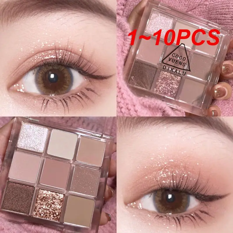 

Палитра матовых блестящих теней для век, стойкие матовые тени для век, палитра 4 шт., пигменты для век с кисточкой, корейская косметика, 1 ~ 10 шт.