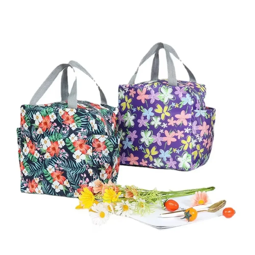 Large Capacity Waterproof Cooler Bag, Oxford Portable Lunch Box for Men & Women, Zipper Picnic Food Container